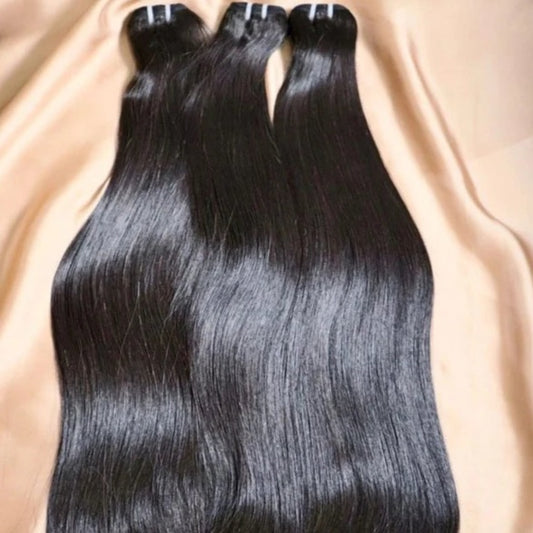 bundles raw hair straight